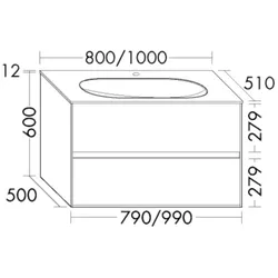 Burgbad Glas Waschtisch-Set rc40 Schilf Hochglanz/Schilf Matt, SGKJ100F4517A0067 SGKJ100F4517A0067