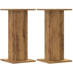 Helloshop26 - Pflanzenständer Blumenmöbel 2er-Set handgefertigt Holzwerkstoff braun 02_0045289