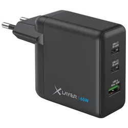 XLAYER 65W USB-A, 2x USB-C Ladegerät, schwarz