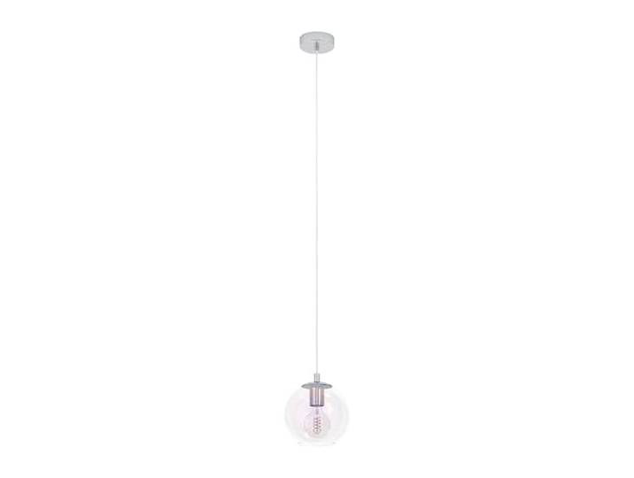 Eglo Suspension luminaire Ariscani 2\, plafonnier suspendu irisé\, lampe pour salle à manger aux reflets multicolores\, lustre salon en métal chromé et verre\, E27\, Ø 20 cm
