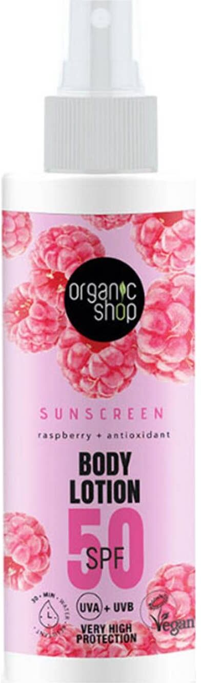 Organic Shop Raspberry Body Lotion SPF50 150ml