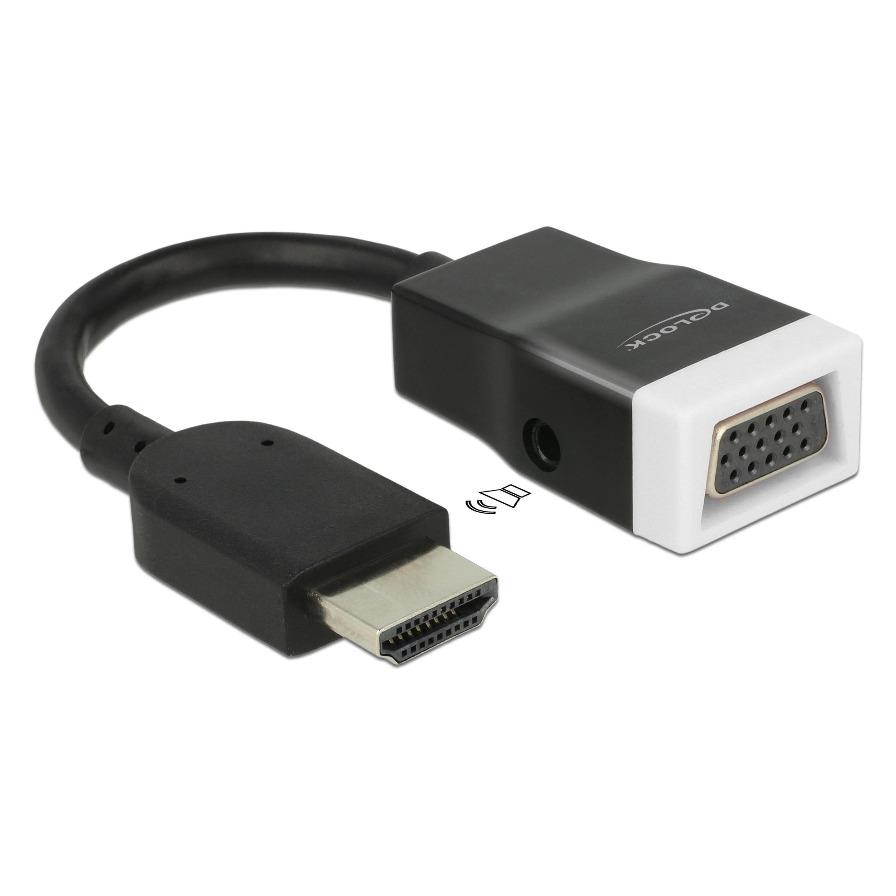 Delock Monitoradapter HDMI-A zu VGA mit Audio (HDMI, VGA) (65587)