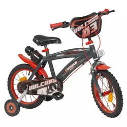 Toimsa: Vulcano Kinderfahrrad – Größe 14, rot-schwarz