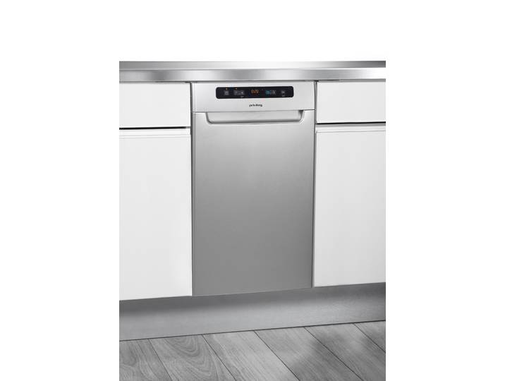 PRIVILEG Unterbaugeschirrspüler PV2UC10BS7A0S , Energieeffizienz: C, silber, B:44,8cm H:82cm T:59cm, Geschirrspüler, Rapid 30' – Schnelles und effizientes Spülprogramm in nur 30 Minuten, Unterbaugeschirrspüler