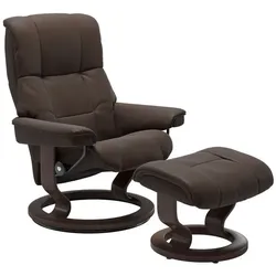 Stressless Sessel mit Hocker Mayfair Classic Leder Braun Batick Brown L (Large)