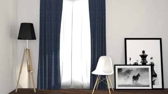 Larson Luxe geweven blackout gordijn - Verduisterend - Donkerblauw - 3 x 2,5 m