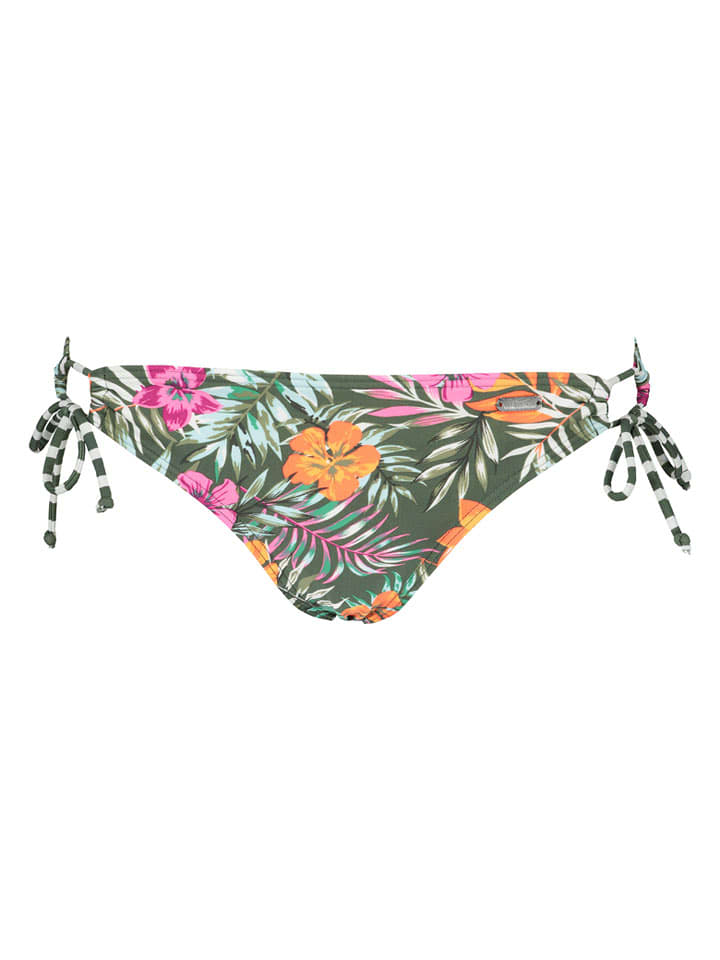 Venice Beach Bikini-Hose in Oliv/ Orange - 36