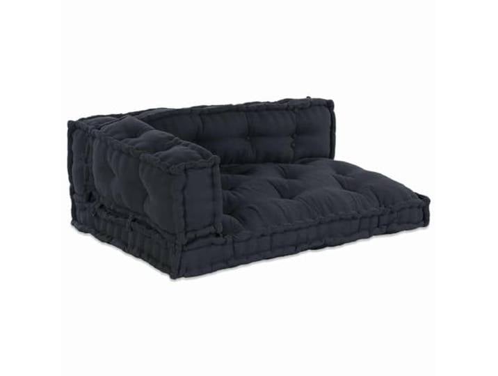 vidaXL Pallet Sofa Kissen 3 STK. Stoff Anthrazit 120 x 80 x 38 cm Super easy zu reinigen und frisch zu halten, Robuste Baumwolle, die lange durchhält, Stylischer und minimalistischer Look