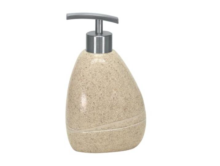 Kleine Wolke Doseur de Savon Stones Beige Sable Capacité de 300 ml\, lavable au lave-vaisselle\, fabriqué en polyrésine
