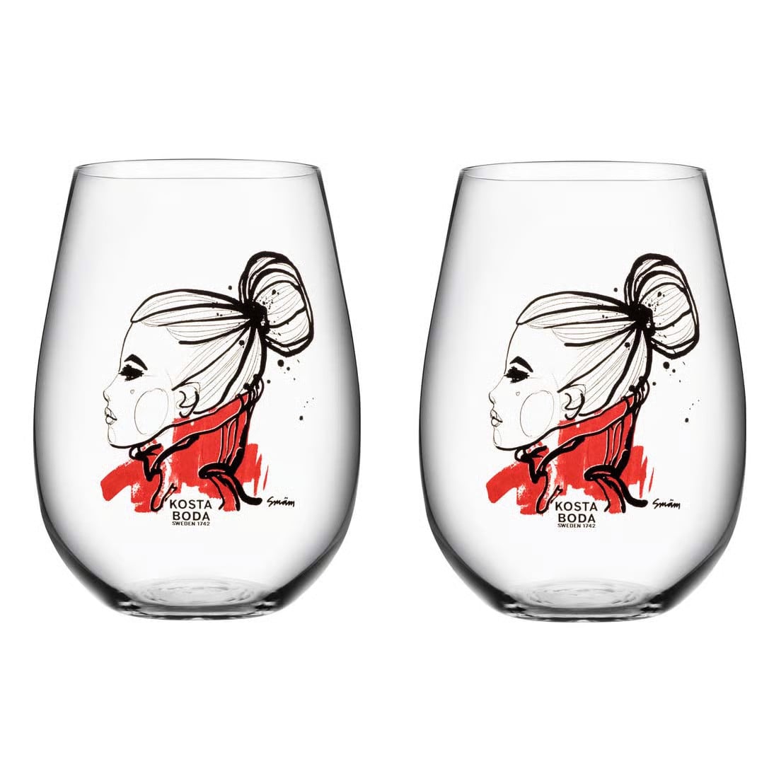 Kosta Boda All about you glas 57 cl 2-pack rood