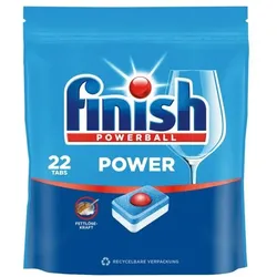 finish Powerball Power Spülmaschinen-Tabs 22 Stück weiß