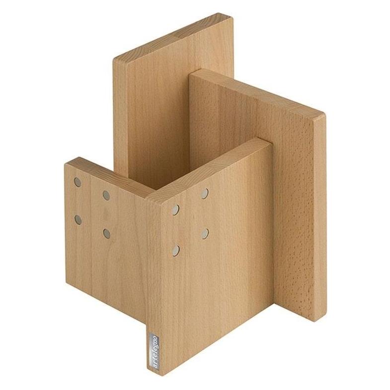 Artelegno Magnetischer Messerblock aus Buchenholz mit Behälter Kombi (40127618)