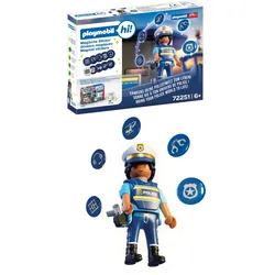 PLAYMOBIL hi! 72251 Magische Sticker Polizei mit NFC-Stickern und Figur
