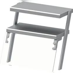 Stalgast Doppel-Aufsatzbord mit Glas-Hustenschutz 968x540x700 mm für Speisenausgabesysteme
