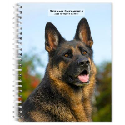 German Shepherds 2026 6 X 7.75 Inch Spiral-Bound Wire-O Weekly Engagement Planner Calendar New Full-Color Image Every Week