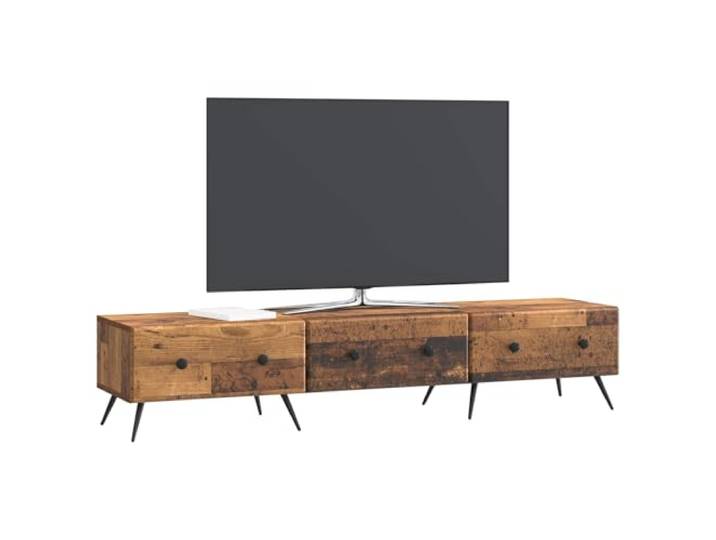GKHPYURE TV-Schrank aus antikem Holz, 147 x 34,5 x 30 cm 3 Schubladen, großer Raum, verschiedene Bildschirmständer, modernes Design, Montage erforderlich