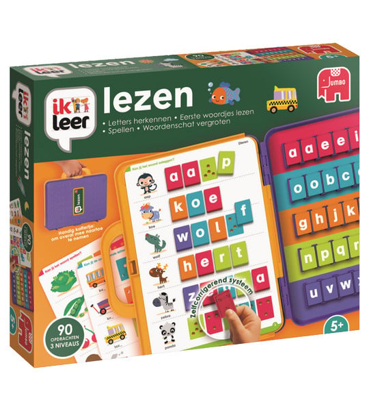 Jumbo Ik leer lezen 19564 - Leerboek met 15 kaarten en 90 opdrachten