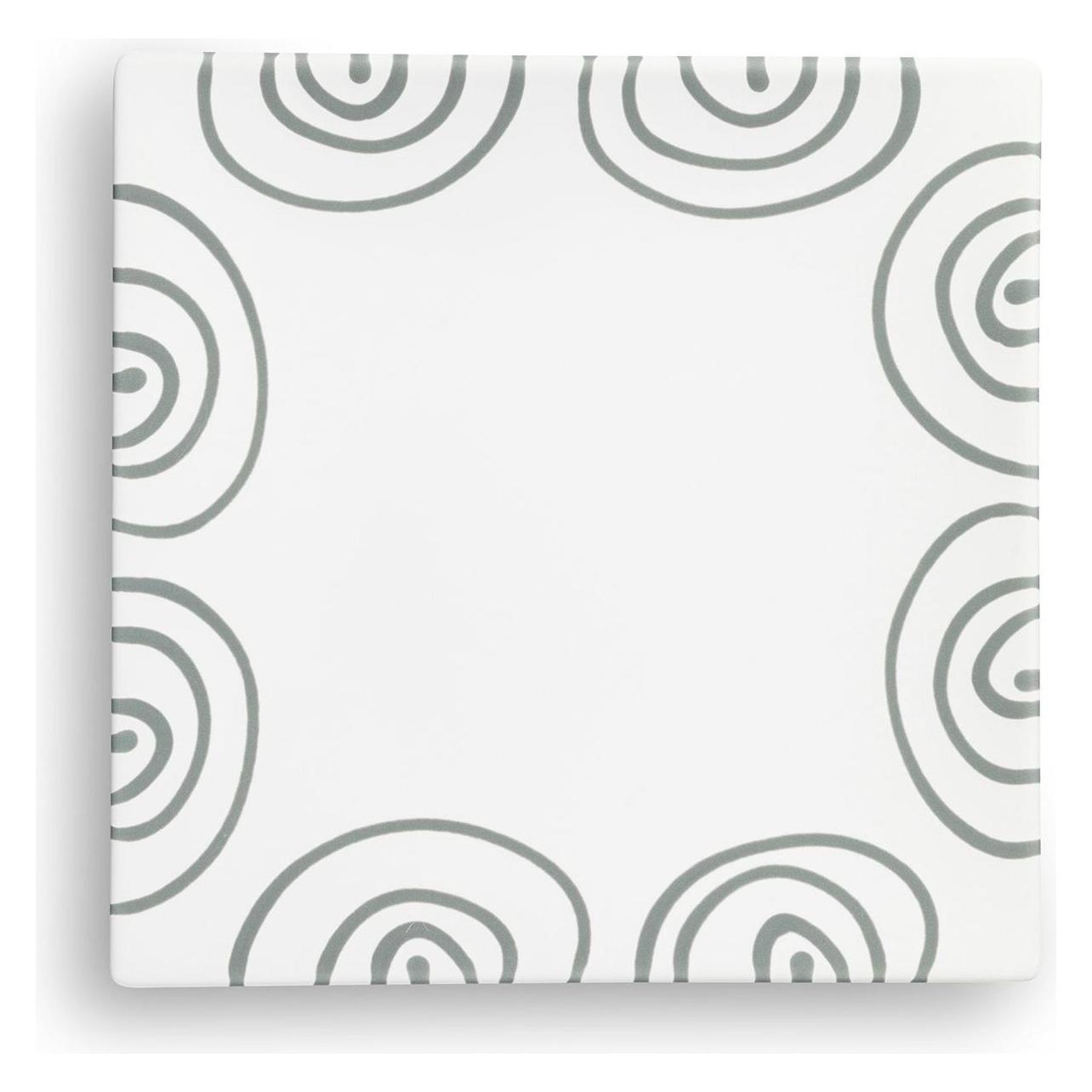 Gmundner Keramik Graugeflammt,Dessertteller Trend (20x20cm) (32746565)