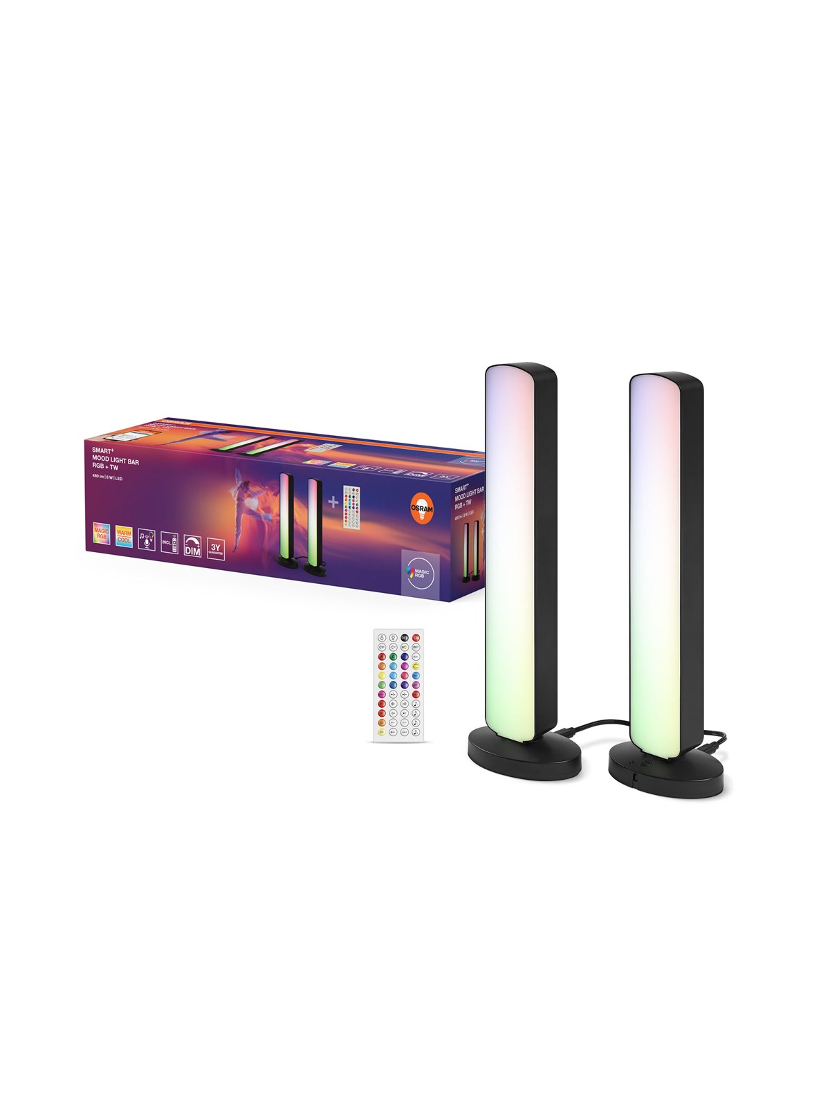 Osram SMART+ Mood Light Bar 480lm 8W RGB+827-865 black WiFi
