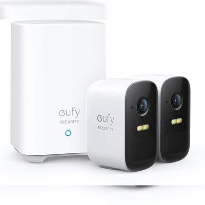 Anker eufy Security eufyCam 2C kabelloses Sicherheitssystem, Doppel-Kamera-Set, 1080p, Nachtsicht, Weiß