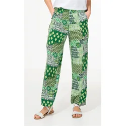 Viskose-Hose in Druck grün in Größe 36 von DW-Shop, Grün, 36