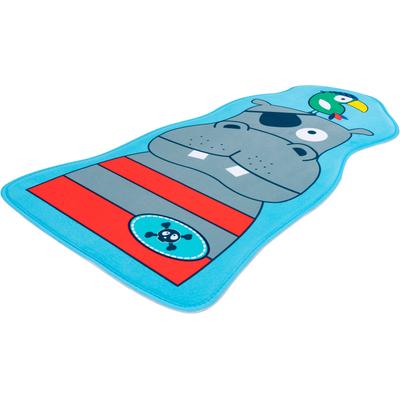 Kinderteppich OBSESSION "My Mila Kids 143", blau, B:45cm H:8mm L:90cm, Polyester, Teppiche, Kinderteppich, Motiv Nilpferd, waschbar, Kinderzimmer
