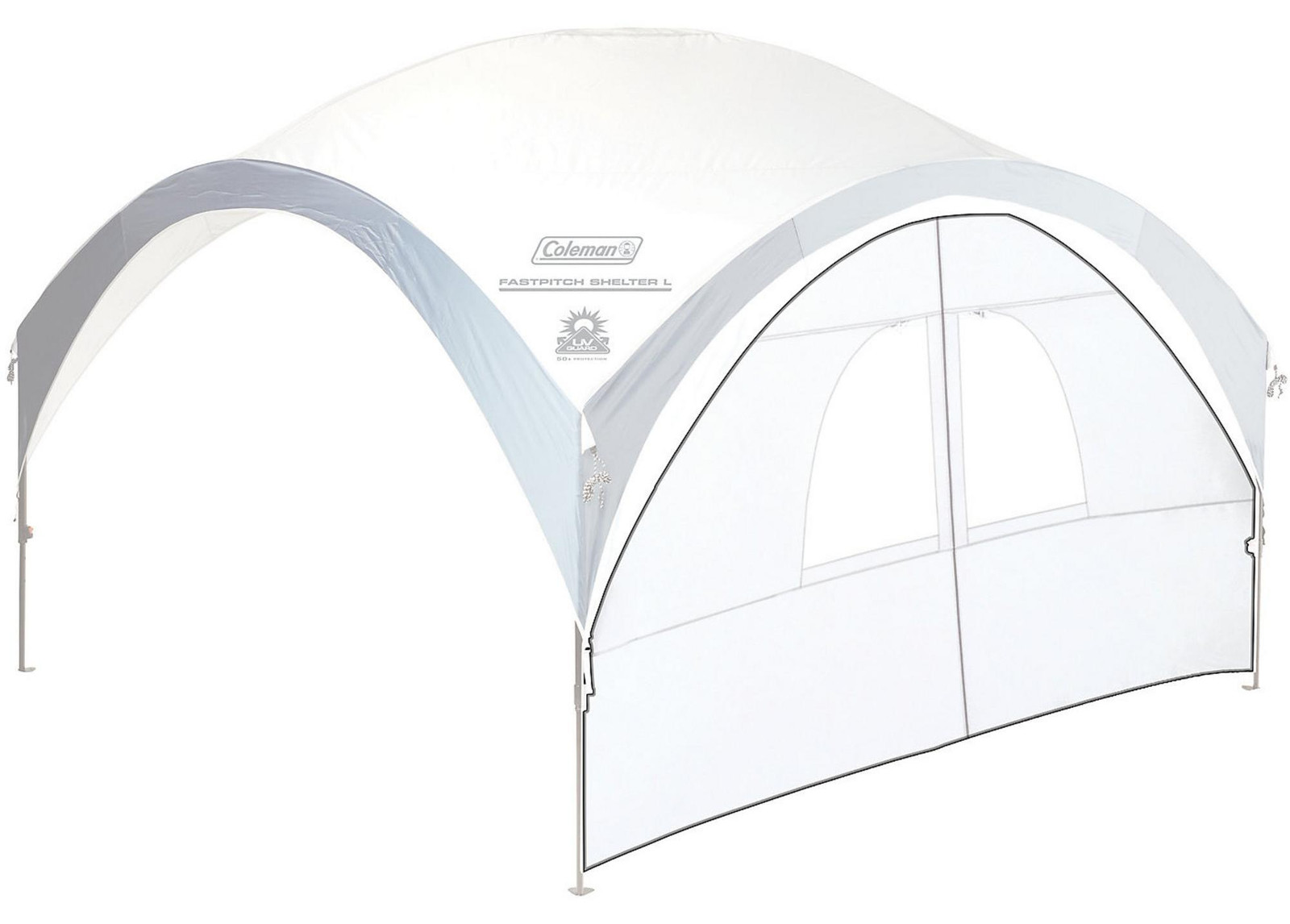 Coleman Zijwand met ingang voor FastPitch Shelter L, Zilver, 4,50 meter
