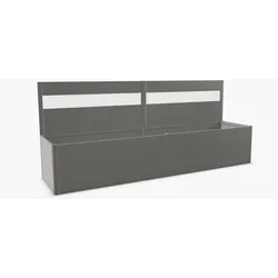 Biohort Sichtschutz mit Acrylglas-Paneel für Hochbeet 4 m Seite, quarzgrau-metallic