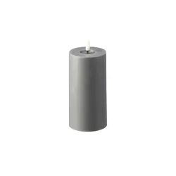 LED Kerze   ¦ grau ¦ Kunststoff ¦ Maße (cm): H: 17  Ø: 7.5