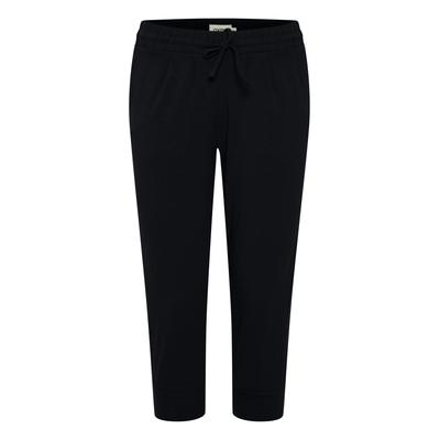 Caprihose OXMO "Caprihose OXOdda", Damen, Gr. M, N-Gr, schwarz, Obermaterial: 95% Baumwolle CO. 5% Elasthan EL., Hosen Caprihose