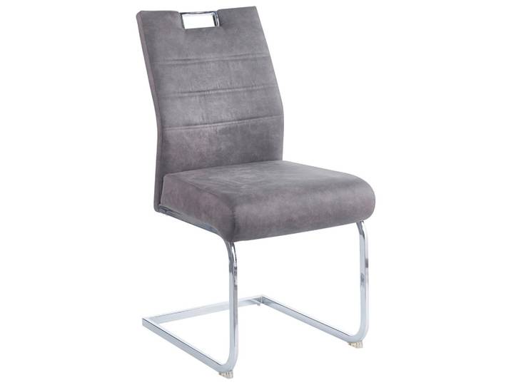 Carryhome Schwingstuhl, Grau, Metall, Rundrohr, C-Form, 50x61x98 cm, mit Griff, Esszimmer, Stühle, Esszimmerstühle, Schwingstühle