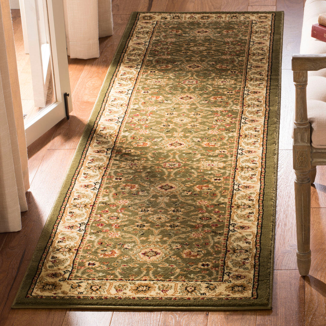 Marlow Home Co. Lyndhurst Oriental Area Rug Green Runner 68 x 243 cm