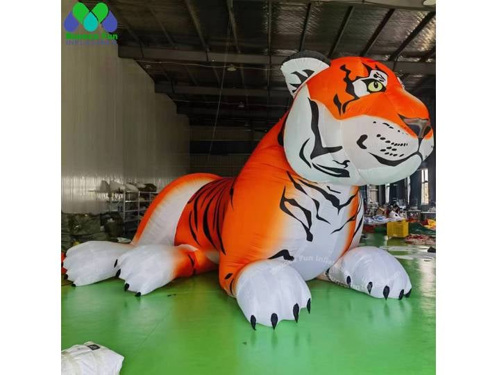 Tigre géant gonflable personnalisé, mascotte animale gonflable pour la publicité et la promotion en extérieur