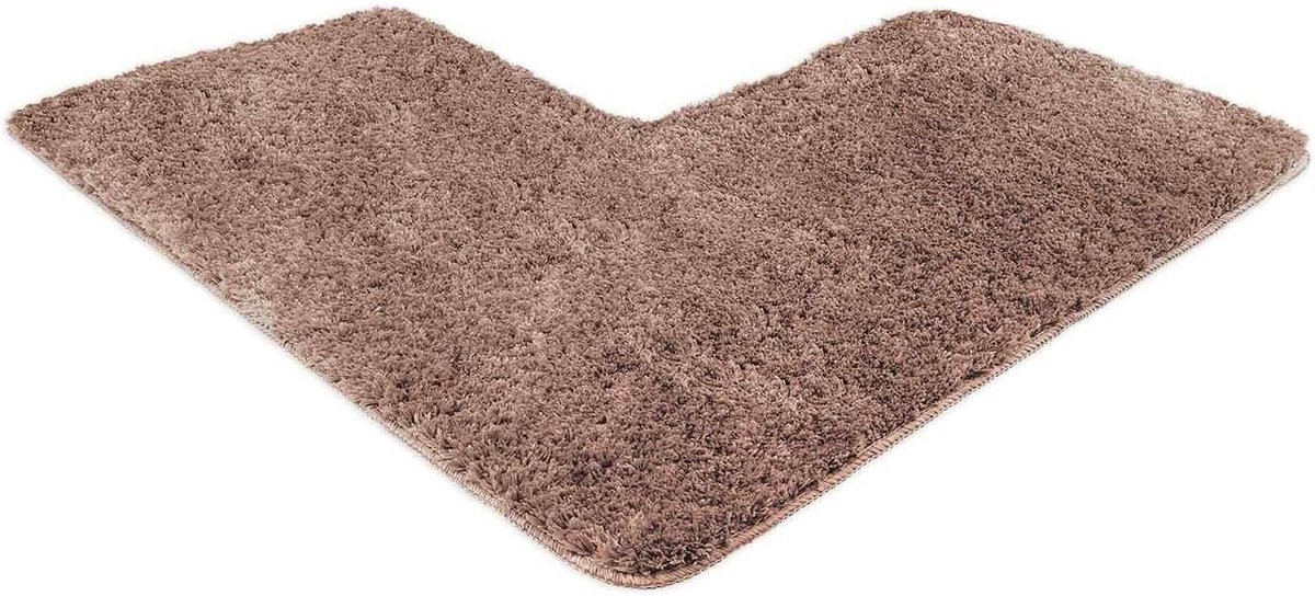L-vormige antislip badmat voor de badkamer, machine wasbaar