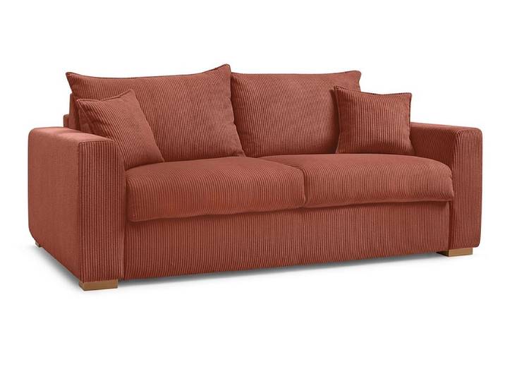 Bettsofa BOBOCHIC AUGUSTIN Cord-Stoff orange