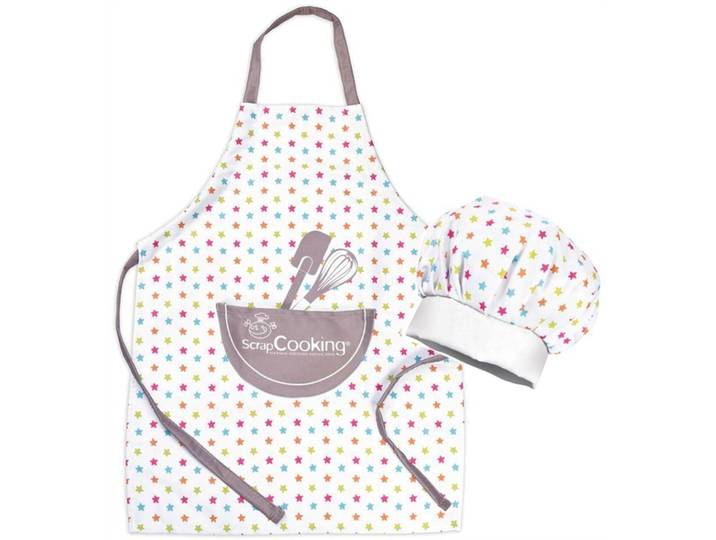 Scrap Cooking Küchenschürze ScrapCooking weiss Anderes Muster Baumwolle 24 x 27 cm