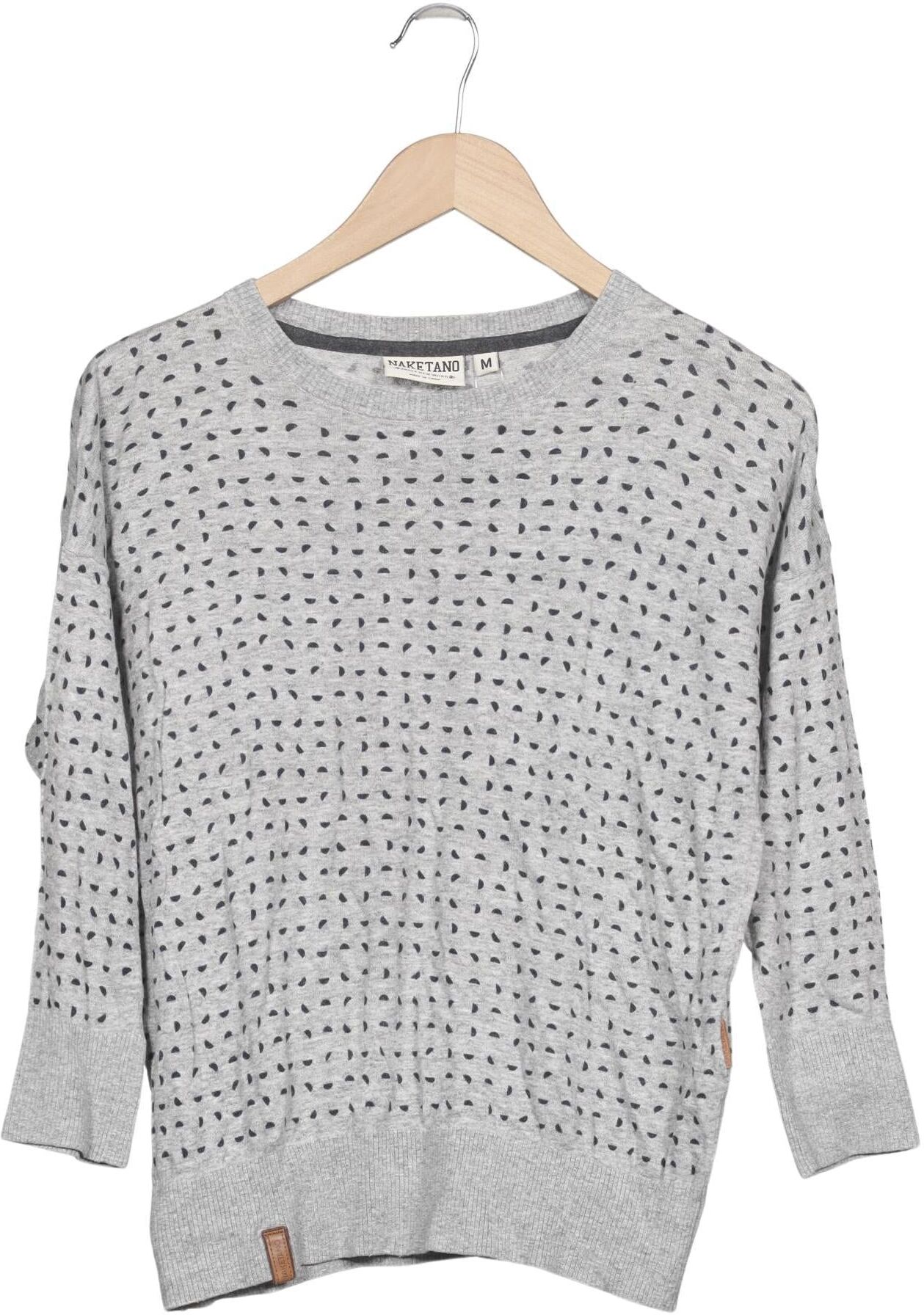 Naketano Damen Pullover, Grau, Gr. M, Baumwolle - Second Hand