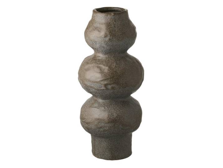 Vase Vase, Dunkelgrau, Keramik, rund, 33.5 cm, Dekoration, Vasen, Keramikvasen