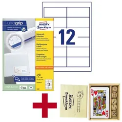 Avery Zweckform 1200er-Pack Universal Klebeetiketten »3659« inkl. Spielset weiß