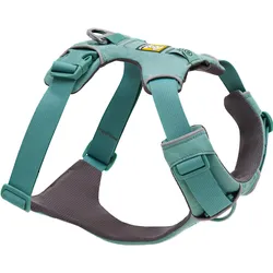 Ruffwear Front Range Hundegeschirr River Rock Green - M (M, Hund, Allgemein, Spazieren), Halsband + Leine
