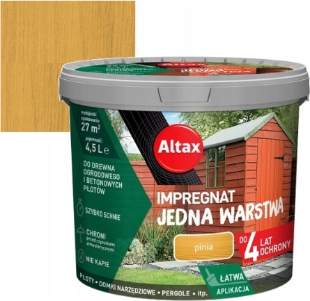 Altax Impregneermiddel voor hout en beton, dennenhout, 4,5 liter