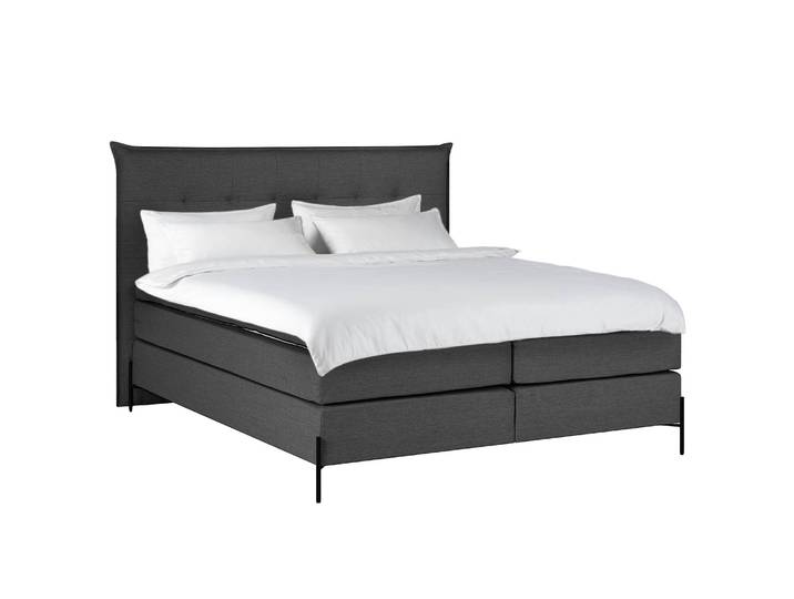 Boxspringbett Temre 200 x 200cm Webstoff Inas Grau