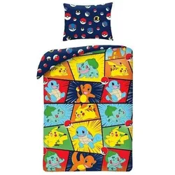 Procos, Kinderbettwäsche, Pokemon-Bettdecke 140×200 cm, 70×90 cm (200 x 140 cm, 90 x 70 cm)
