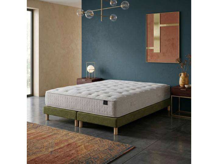 Matelas hybride ensachés selene 2 accueil latex h26 sommier vert