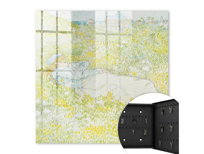 Tulup Schlüsselbox Schwarz 30x30 cm- Türöffnung nach rechts - Idyllische Ruhe, Grün, Metall, Film/Serie/TV, Rechteckig, 30x30x5 cm, Garderobe, Schlüsselkästen & Schlüsselboards