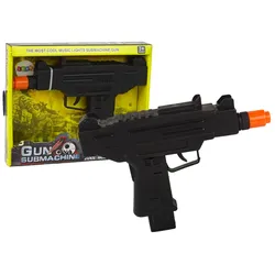 Pistole Schwarz für Kinder Vibrationssound