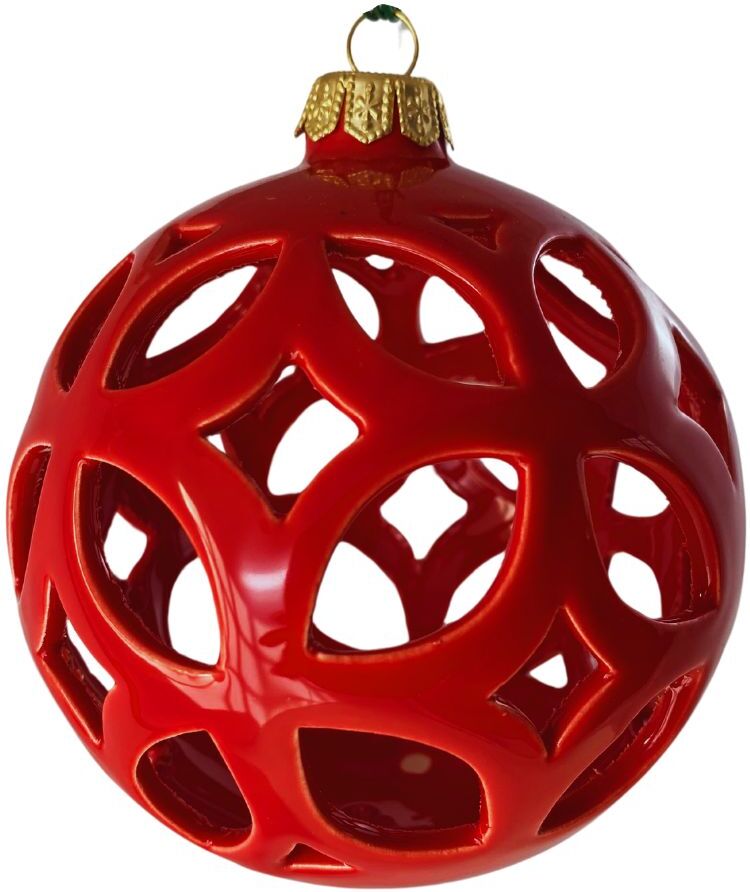 Pallina Di Natale Realizzata A Mano In Ceramica Dipinta