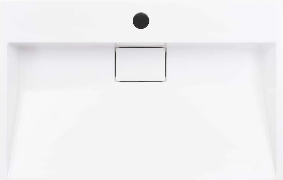 vidaXL Lavabo 60x38x11 cm Fonte minérale/marbre Blanc