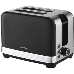 Grossag Edelstahl-Toaster, Schwarz, TA 28.07 (1400)
