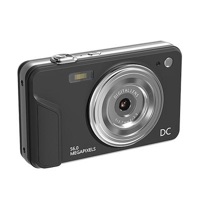 Digitale 56-Megapixel-Kamera für Fotografie, Point-and-Shoot-Digitalkamera mit Autofokus, Dual-Blitz, 16-fach Zoom, Bildstabilisierung, 128-GB-Speicherkarte, kompakte Vlogging-Kamera für Jugendliche